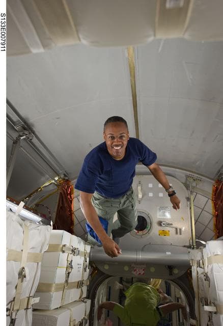 NASA image: STS-133 and Expedition 26 crew enter PMM (Permanent Multipurpose Module)