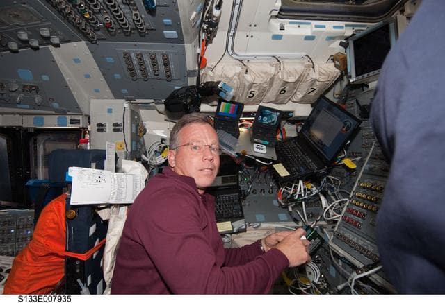 NASA image: STS-133 and Expedition 26 crew enter PMM (Permanent Multipurpose Module)