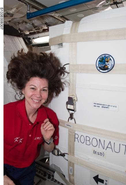 NASA image: Coleman with Robonaut in PMM