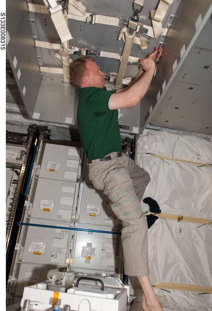 NASA image: Boe works in Permanent Multipurpose Module (PMM)