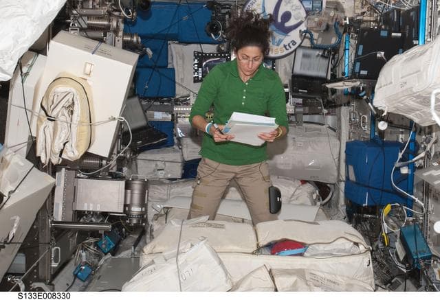 NASA image: Stott in Columbus module