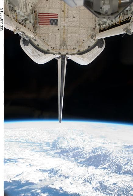 NASA image: Stabilizer and OMS pods