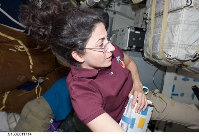 NASA image: Stott on middeck
