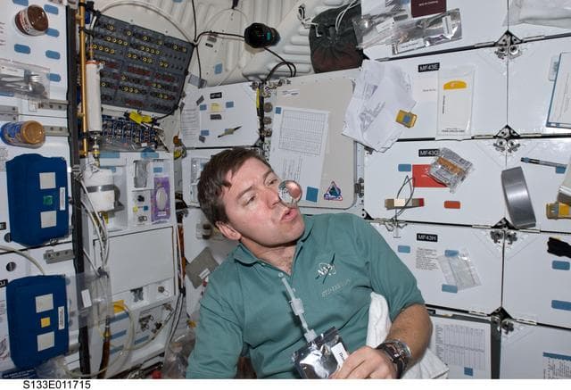 NASA image: Barratt on middeck