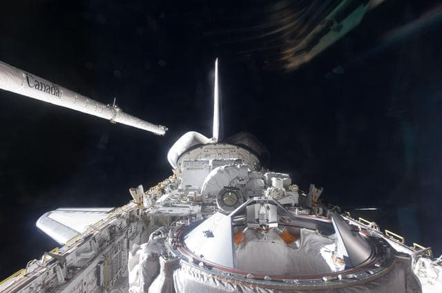 NASA image: View of the Shuttle Endeavour Payload Bay