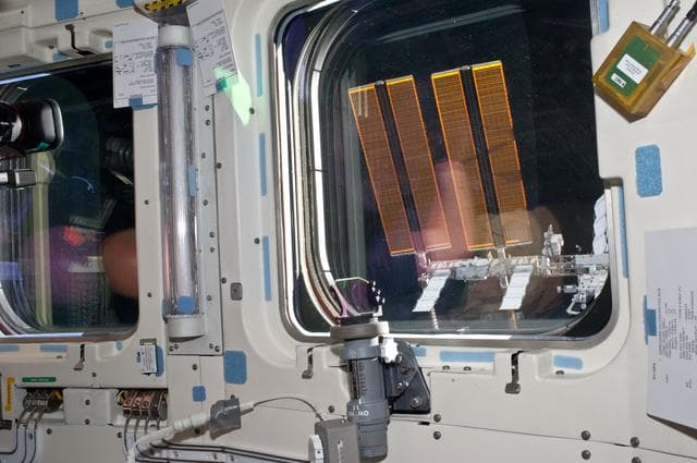 NASA image: View of ISS as seen from the Shuttle Endeavour during Approach