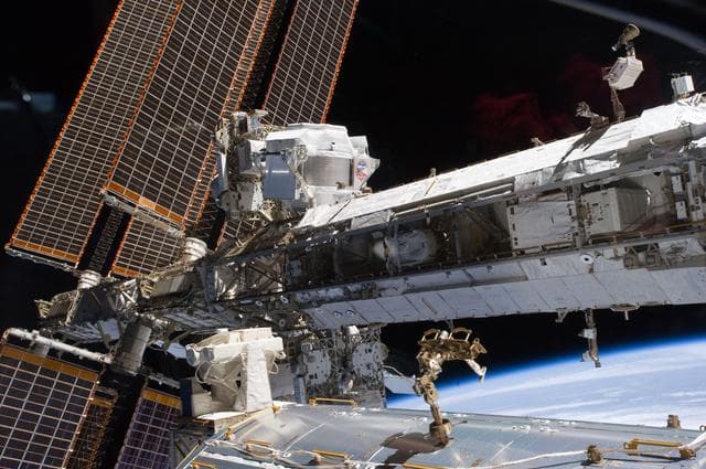 NASA image: View of the AMS-2 mounted on the S3 Truss
