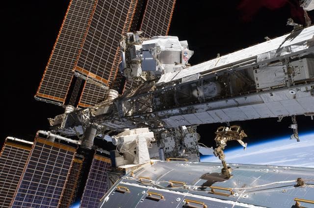 NASA image: View of the AMS-2 mounted on the S3 Truss