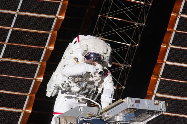 NASA image: View of STS-134 MS Feustel during EVA-1