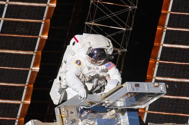NASA image: View of STS-134 MS Feustel during EVA-1