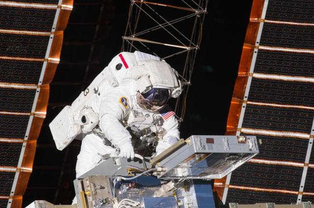 NASA image: View of STS-134 MS Feustel during EVA-1