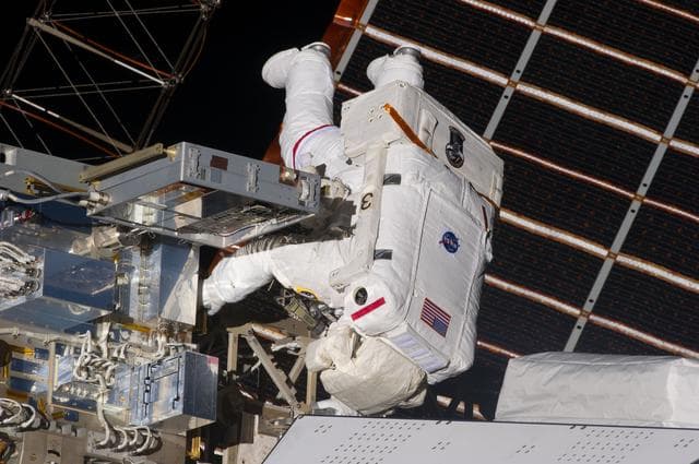 NASA image: View of STS-134 MS Feustel during EVA-1