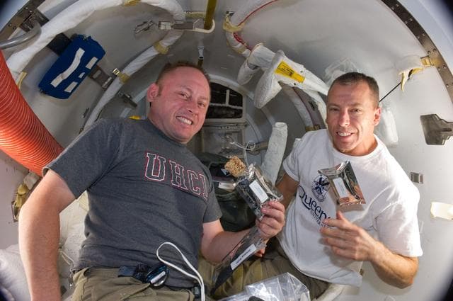 NASA image: STS-134 Crew Members prepare for EVA-2