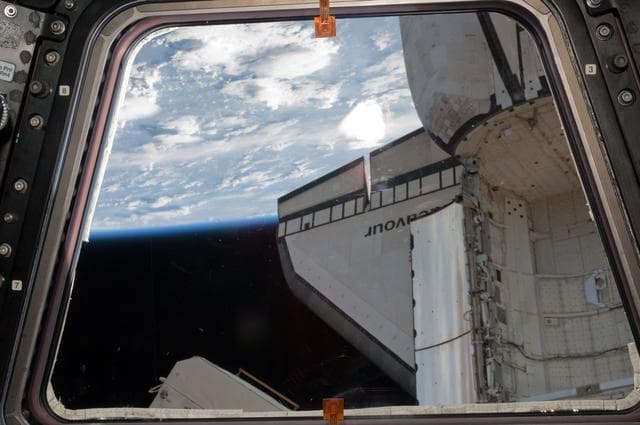 NASA image: View of Shuttle Endeavour taken from Cupola