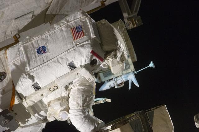 NASA image: View of STS-134 MS Feustel during EVA-2