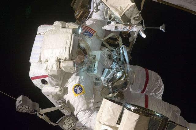 NASA image: View of STS-134 MS Feustel during EVA-2