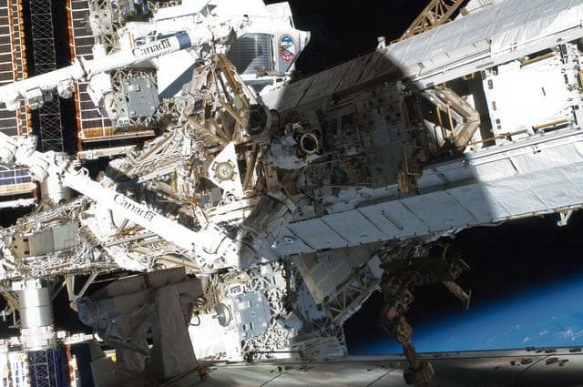 NASA image: View of AMS-2 Installation on the S3 Truss