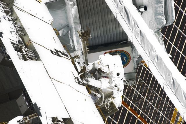 NASA image: View of MS Fincke during EVA-4