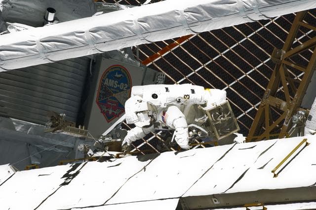 NASA image: View of MS Fincke during EVA-4