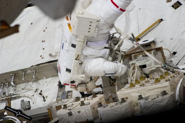 NASA image: View of STS-134 MS Chamitoff during EVA-4
