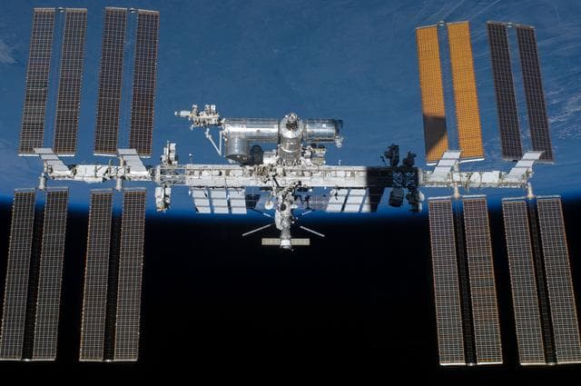 NASA image: View of ISS taken during STS-134 Flyaround