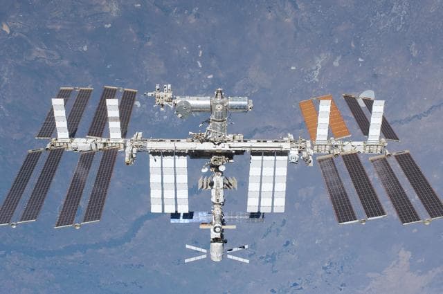 NASA image: View of ISS taken during STS-134 Flyaround