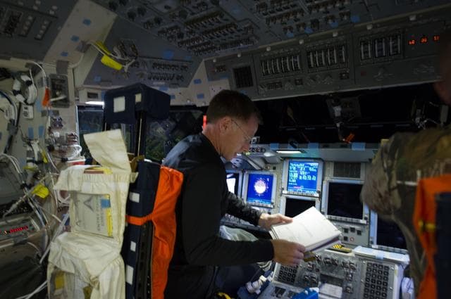 NASA image: Ferguson on Flight Deck