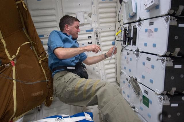 NASA image: Walheim on Middeck