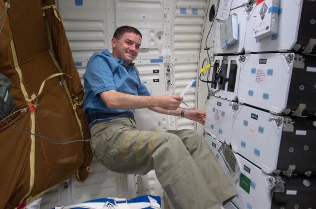 NASA image: Walheim on Middeck