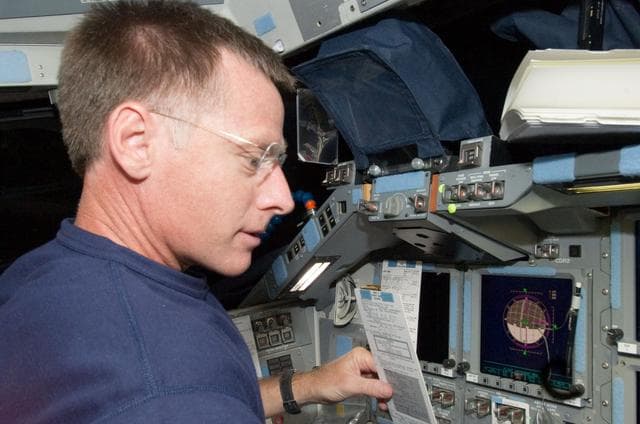 NASA image: Ferguson on FWD Flight Deck