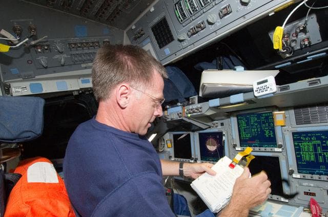 NASA image: Ferguson on FWD Flight Deck