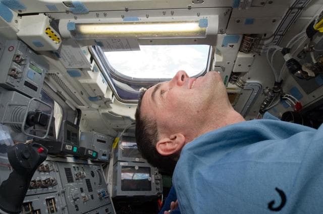 NASA image: Walheim on Aft Flight Deck