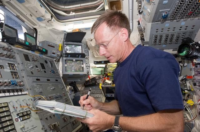 NASA image: Ferguson on Aft Flight Deck