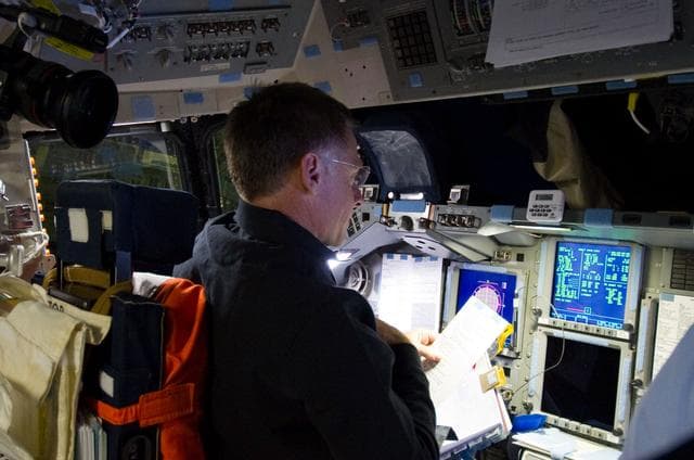 NASA image: Ferguson on FWD Flight Deck