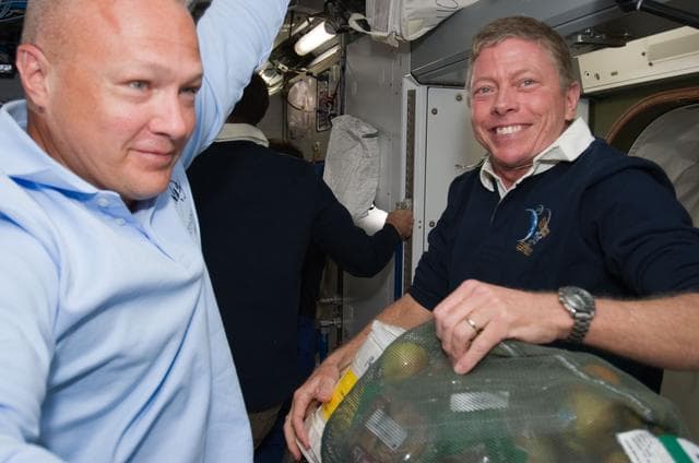 NASA image: Hurley and Fossum in Node 2 after Hatch Opening