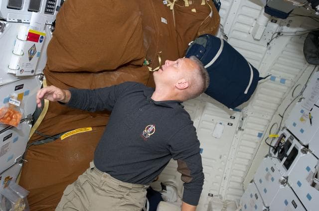NASA image: Hurley on Atlantis Middeck