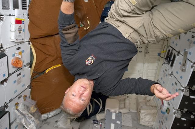 NASA image: Hurley on Atlantis Middeck
