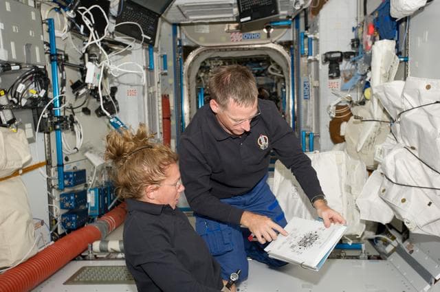 NASA image: Magnus and Ferguson Configure Raffaello for Ingress