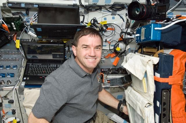 NASA image: Walheim on Aft Flight Deck