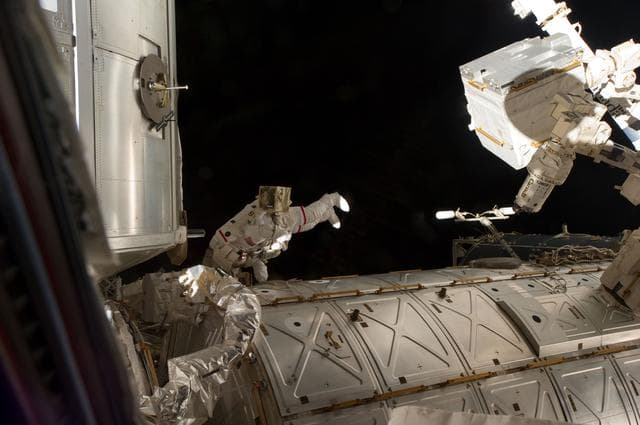 NASA image: Fossum during EVA 1