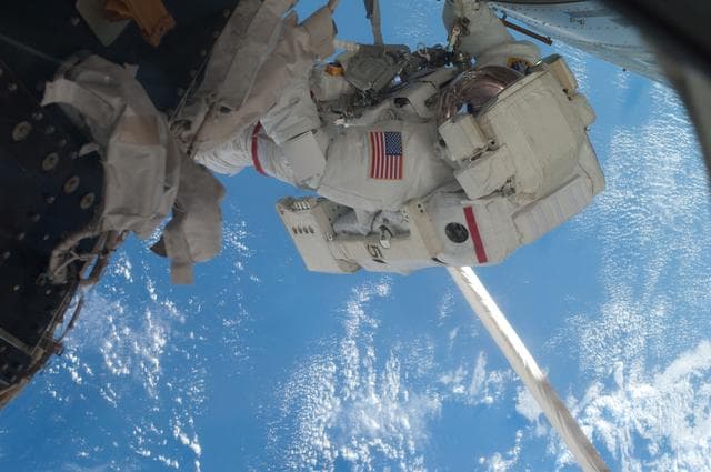 NASA image: Fossum during EVA 1