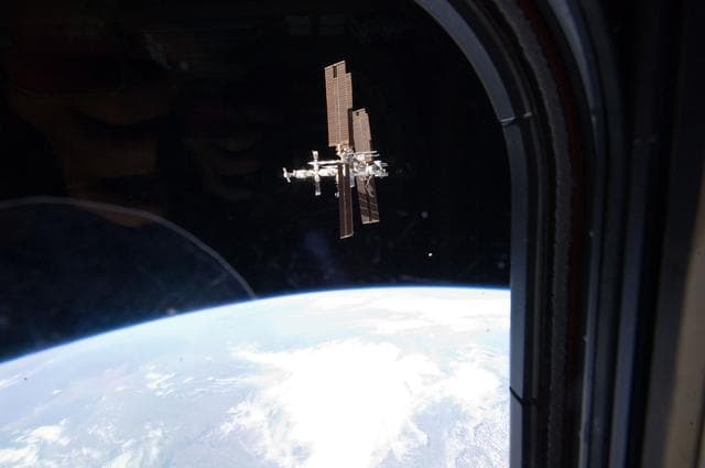 NASA image: Overall View of ISS after Undocking