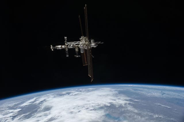 NASA image: Flyaround View of Rotated ISS