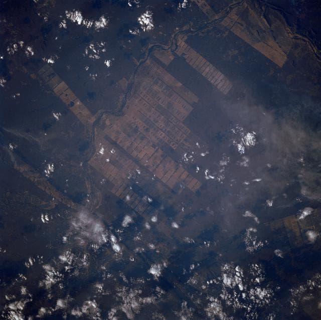 NASA image: Agriculture, Rio Sao Francisco, Brazil, South America
