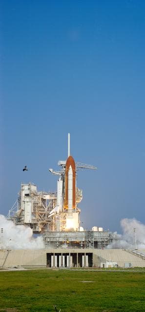 NASA image: STS-28 Columbia, Orbiter Vehicle (OV) 102, lifts off from KSC LC Pad 39B