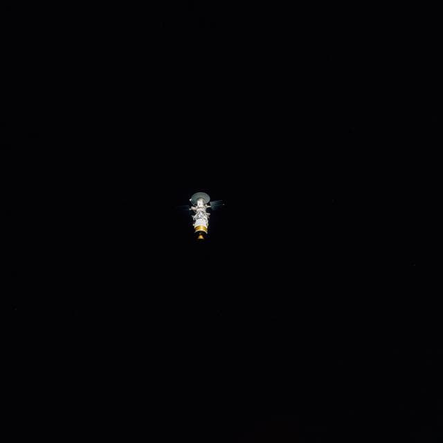 NASA image: IUS with Magellan spacecraft drifts into space after STS-30 deployment