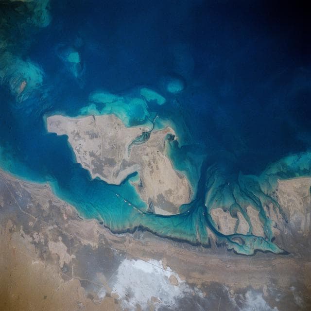 NASA image: Al Jirab Island, United Arab Emirates, Persian Gulf