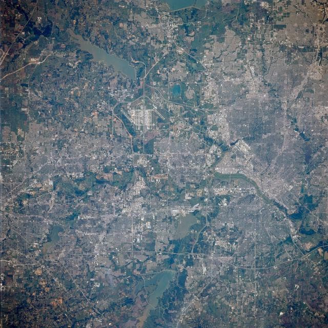 NASA image: Dallas and Ft. Worth, Texas, USA