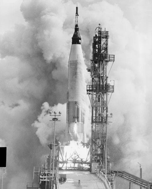NASA image: LIFTOFF - MERCURY-ATLAS (MA)-4 - CAPSULE 8A - CAPE