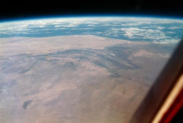 NASA image: View of earth taken by Astronaut John Glenn during his MA-6 spaceflight